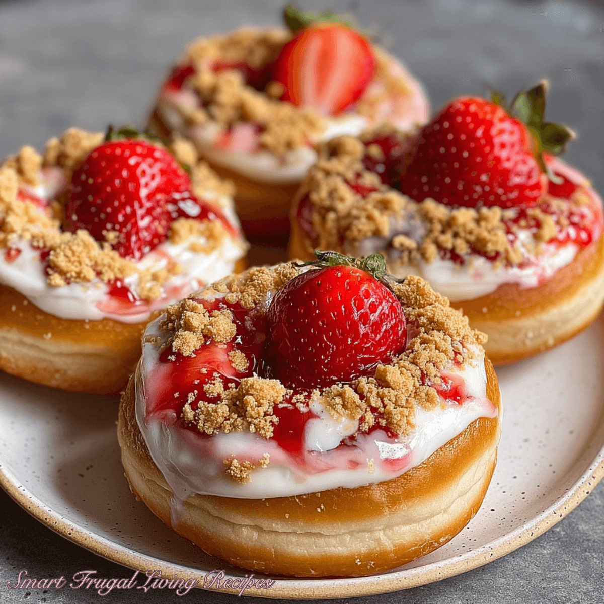 Strawberry Cheesecake Stuffed Donuts