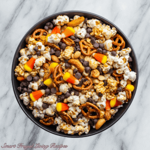 Read more about the article Candy Corn Crunch Trail Mix Recipe for Halloween