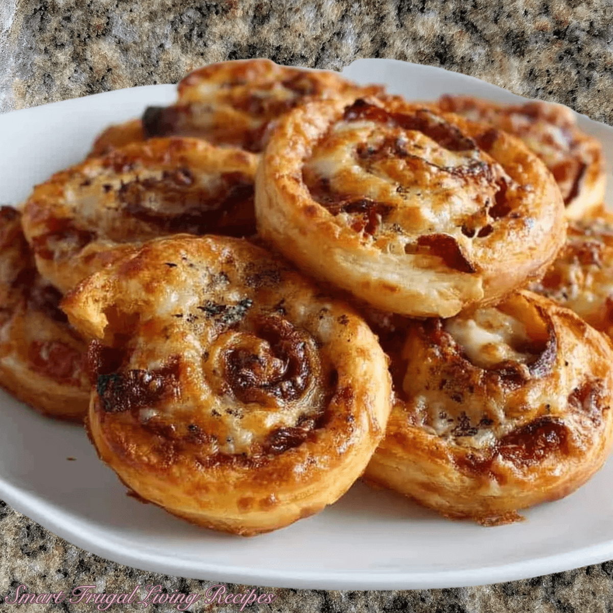 Bacon & Cheese Puff Pastry Pinwheels
