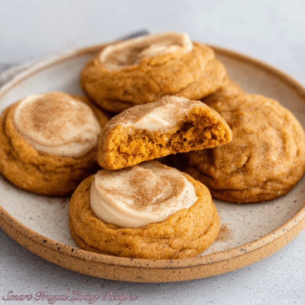 Pumpkin Cheesecake Thumbprint Cookies