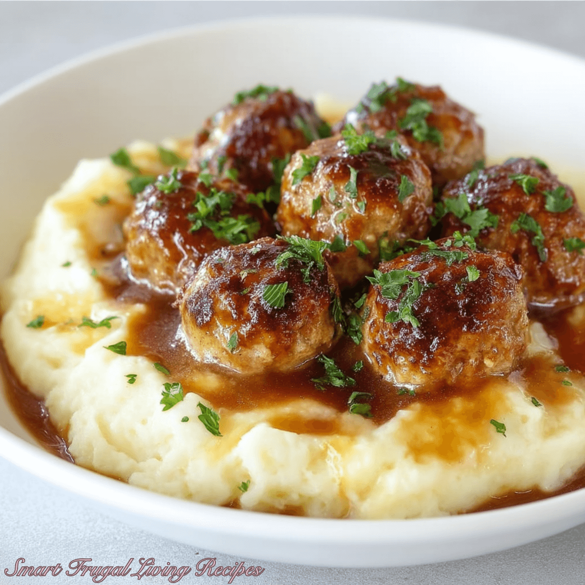 Slow Cooker Salisbury Steak Meatballs