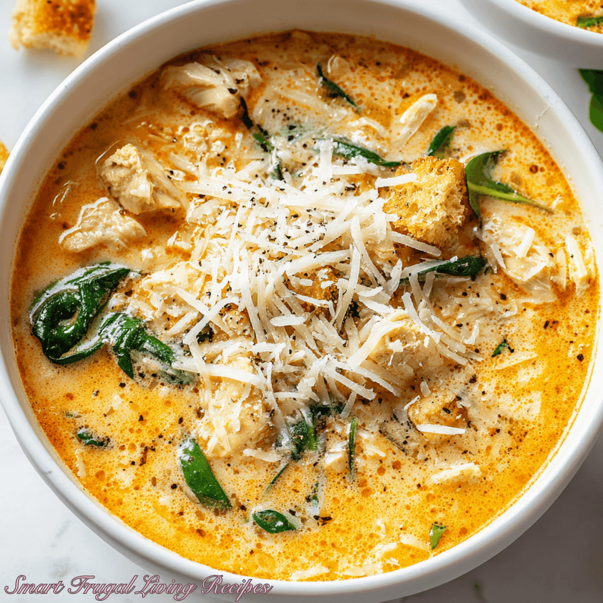Crockpot Chicken Parmesan Soup