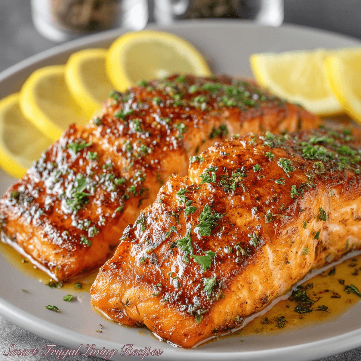 Pan Seared Salmon with Lemon Garlic Butter Sauce