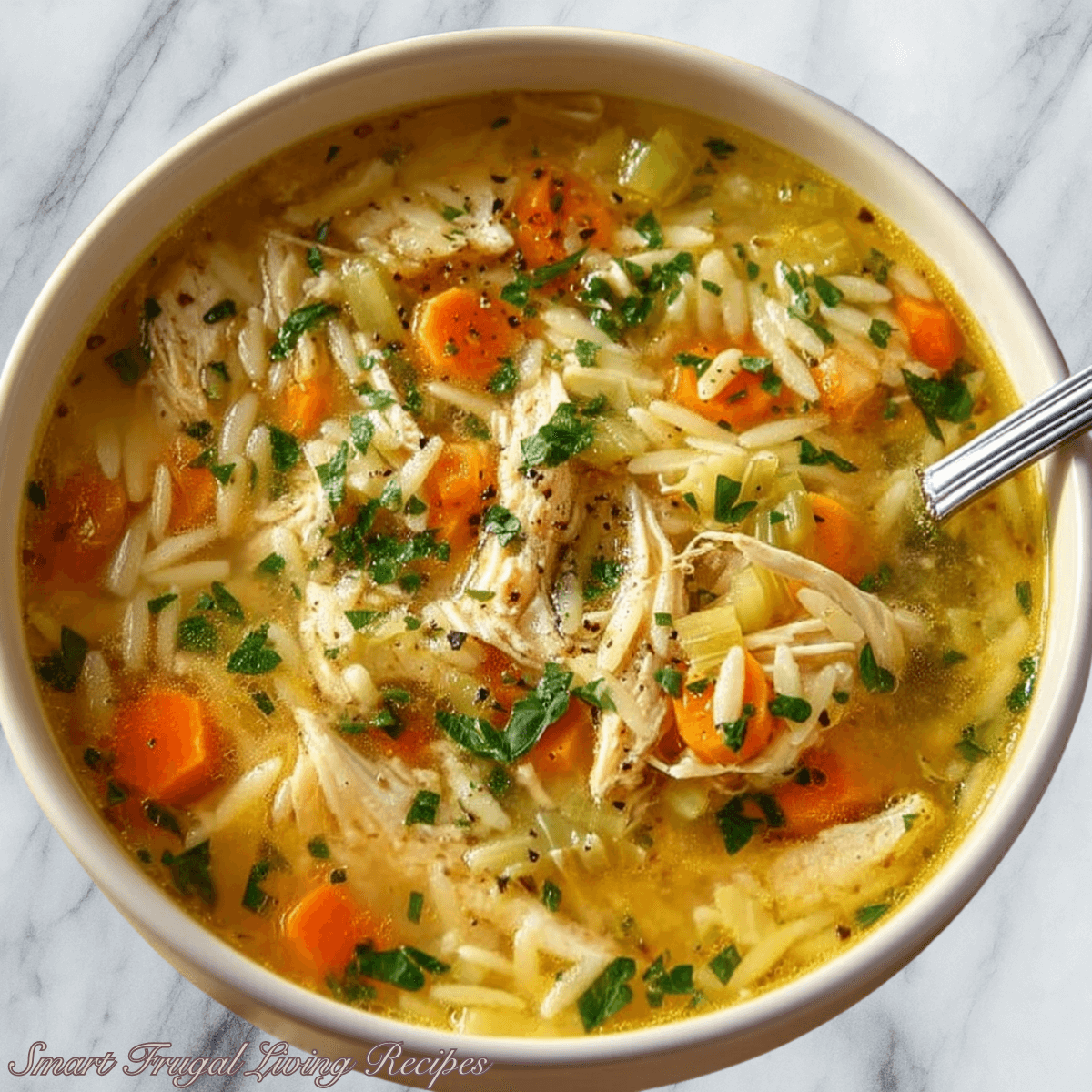 Lemon Chicken Orzo Soup