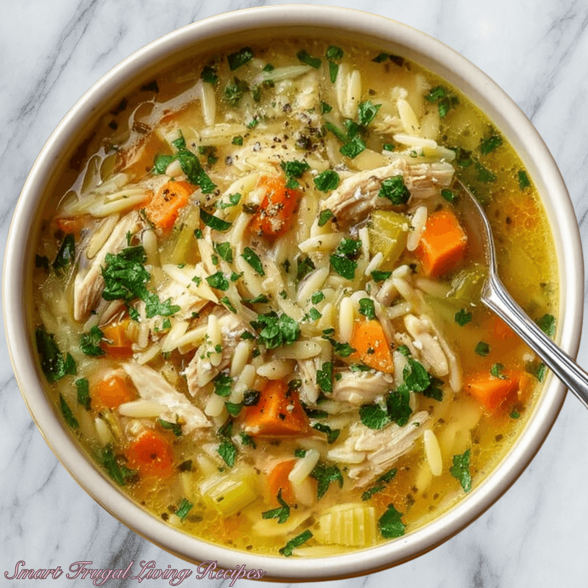 Lemon Chicken Orzo Soup