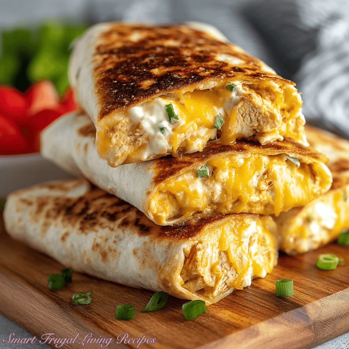 Crispy Chicken & Cheese Burritos