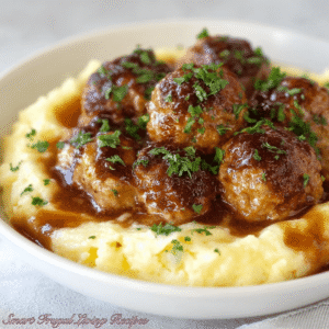 Read more about the article Slow Cooker Salisbury Steak Meatballs Recipe